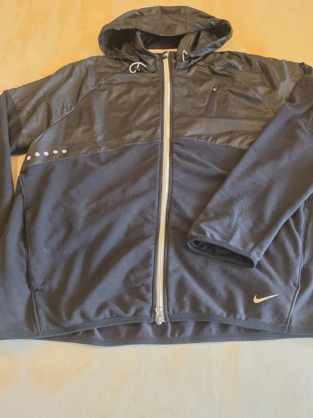 Nike Men’s Black Hooded Full-Zip Jacket